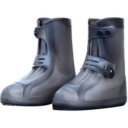 Couvre-Bottes de Pluie Imperméables en Silicone Confortable Antidérapant Épaissi pour Extérieur Size 43?45 black