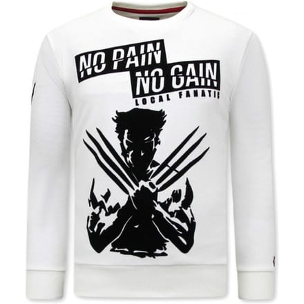 Heren Sweater met Print - Wolverine - Beige