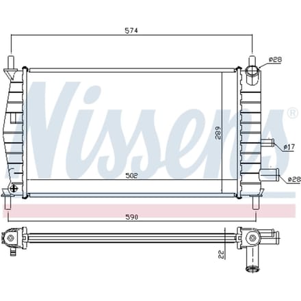 Radiator, motorkoeling NISSENS 62085A