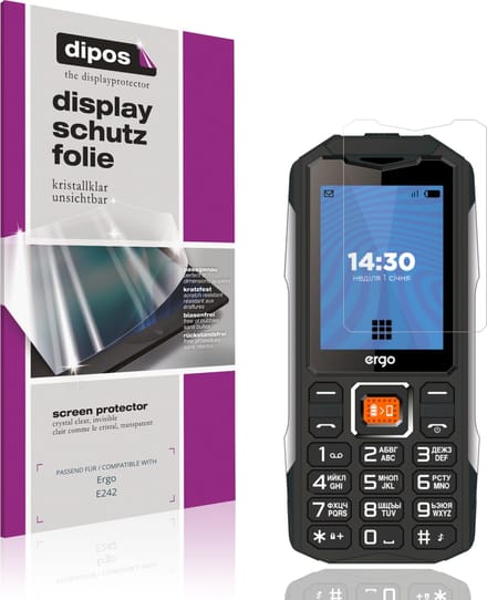 dipos – 4x Beschermfolie geschikt voor Ergo E242 | Krasbestendige & heldere Screenprotector Ultra-Thin