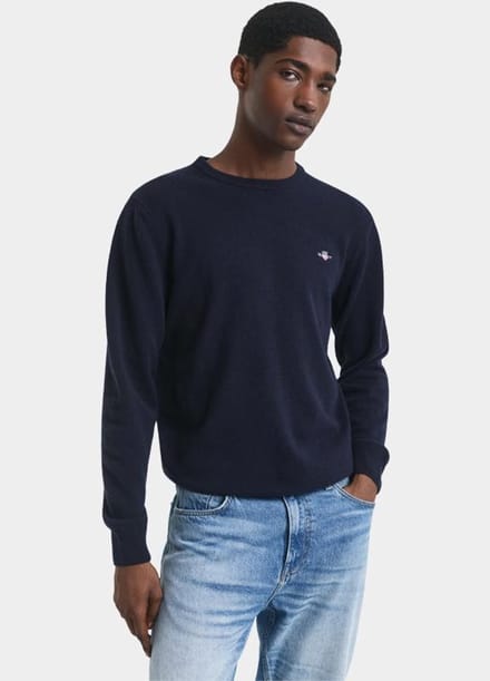 Gant Pullover Blauw SUPERFINE LAMBSWOOL C-NECK 87211/410
