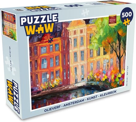 Puzzel Olieverf - Amsterdam - Kunst - Kleurrijk - Legpuzzel - Puzzel 500 stukjes