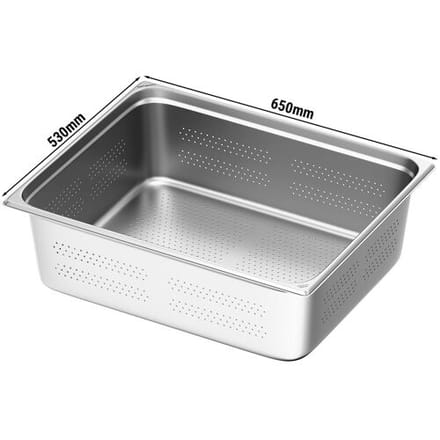 GGM Gastro (6 stuks) RVS GN-bak GN 2/1 - geperforeerd - Diepte: 200mm zilver