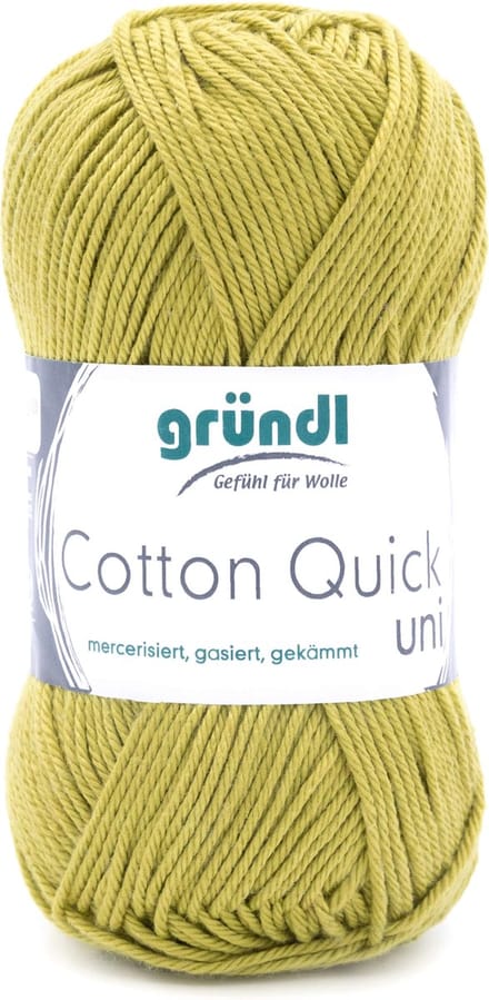 Gründl Cotton Quick Uni | Olijfgroen | 5 bollen | kleur: 140