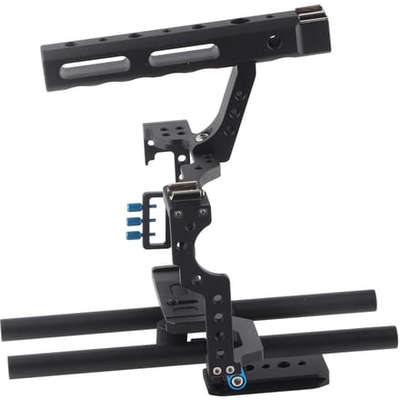 Aluminium Camerakooi Rig met Bovenste Handvat voor A7 A7II A7S A7SII A7R A7RII GH4 gray