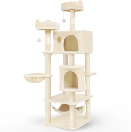 Krabpaal voor Grote Katten - Krabton - Kattenhuis - Beige