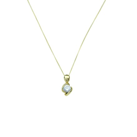 Mini Diamond Necklace Gold 14K