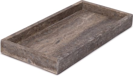 Marme dienblad Rechthoek Tray Titanium Travertine 15 x 30 cm - marmer - MOOISA