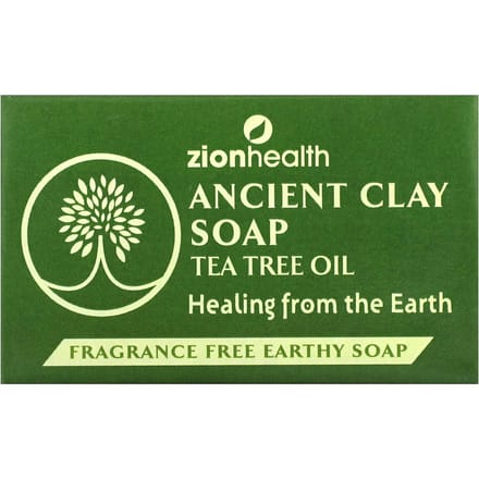 Oude Klei Natuurlijke Zeep met Tea Tree Olie, Ongeparfumeerd, 6 oz (170 G) green