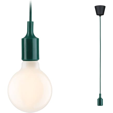 Neordic Hanglamp Ketil E27 max. 60W Groen, Zwart dimbaar Silicon, Kunststof
