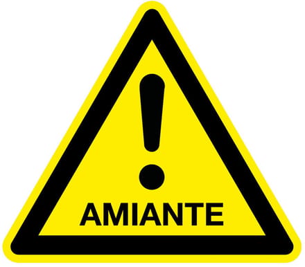 Waarschuwingssticker amiante 50 mm - 10 stuks per kaart
