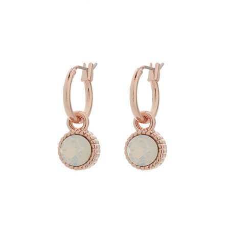 BIBA 8923 Oorhangers rosé White Opaal