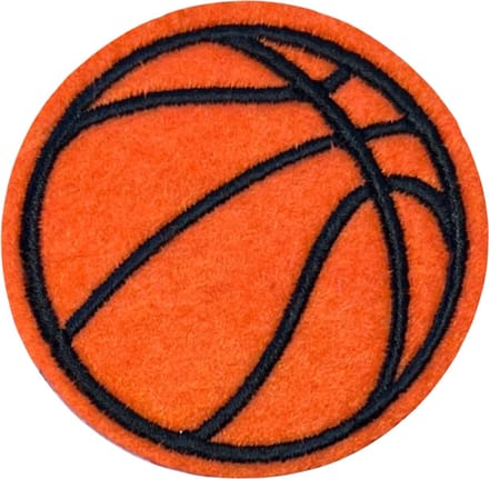 Patchy® – Basketbal Bal Ballen Strijk Embleem Patch 6.1 cm / 6.1 cm / Oranje Zwart - Patches