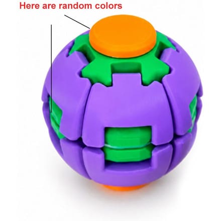 Balle Fidget à Presser et Tourner Imprimée en 3D, Balle Fidget Spinner Déformable à Clic, Jouet Sensoriel Anti-Stress à Rotation Fluide green