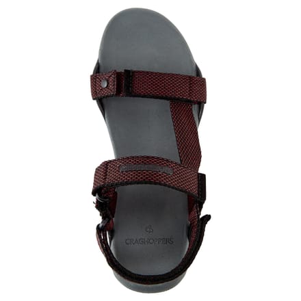 Craghoppers Heren Locke Sandalen (Donkergrijs/Pompees Rood)