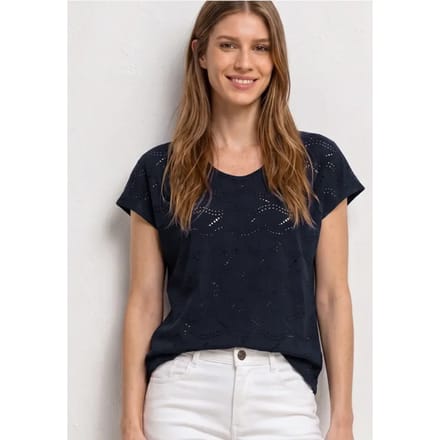 Gestructureerd gemengd shirt
