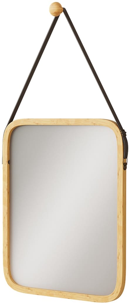 Vicco Mirno Badkamerspiegel – 34 x 41.5 cm met verstelbare band Bamboe