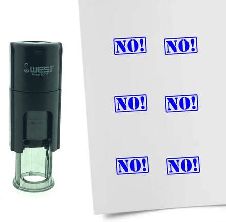 CombiCraft Stempel NO 10mm rond - Blauwe inkt