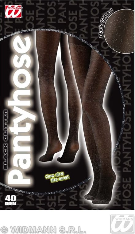 Glitter panty zwart dames