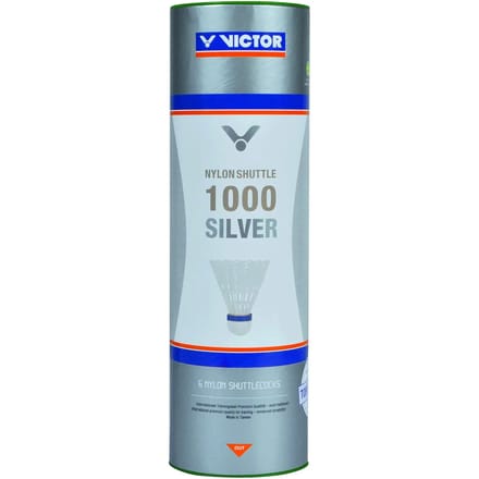 Buis met 6 badminton shuttles Victor Nylon Shuttle 1000