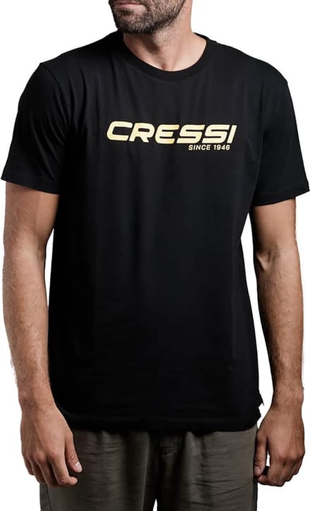 CRESSI T-SHIRT MAN ZWART/GEEL S
