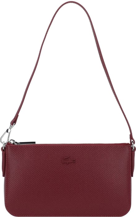 LACOSTE Leren Schoudertas Avondtas Chantaco Classics Shoulder Bag Zin Wijnrood