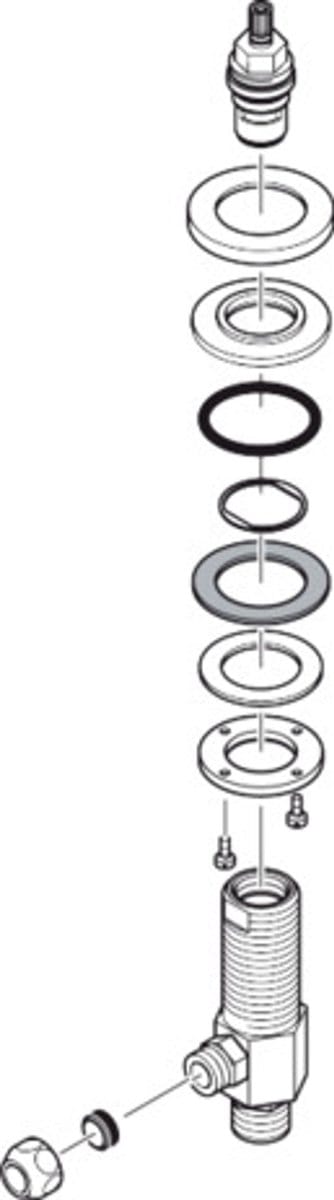 AXOR shut-off valve complete for 3-hole basin mixer 92933000
