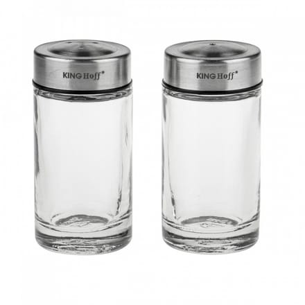 Kinghoff KH-1642 - Peper- en Zoutstel - Glazen Korpus - 50ml