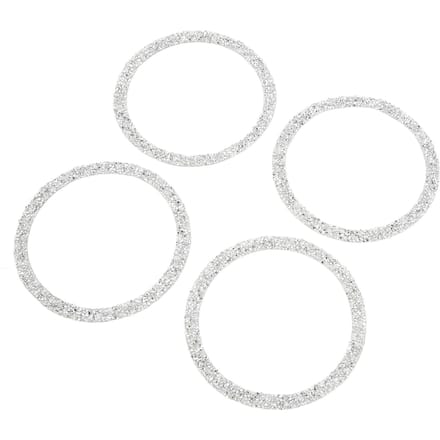4 STUKS Bling Auto Luidspreker Afdekking Voertuig Deur Audio Luidspreker Reflecterende Sierringen Interieur Accessoires white