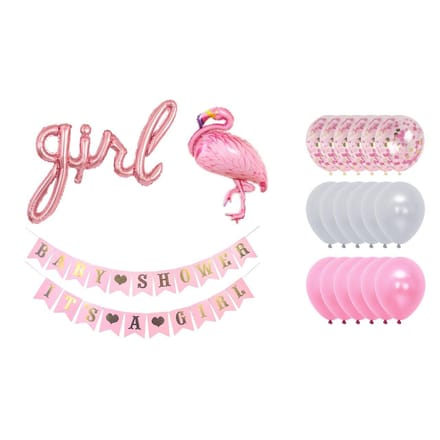Babyshower versiering Flamingo (Roze)