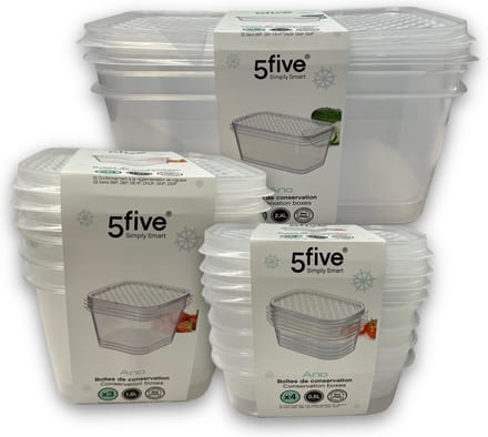 5Five® Simply Smart Ano set bewaardozen - vershoudbakjes 9 stuks
