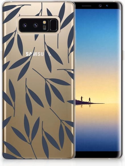 Samsung Galaxy Note 8 TPU Case Leaves Blue