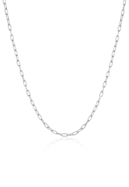 KUZZOI - Halsketting - Herren Gliederkette Oval Basic Fein 925 Silber - Heren