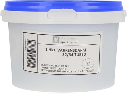 Van Beekum Specerijen - Varkensdarmen 32/34 (Hank 91,3 Meter) - 1 Stuk