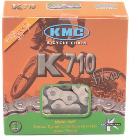 Ketting Kmc 1/8 K710 Koolchain Zilver/Zwart Singlespeed