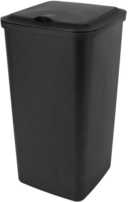 Dutch Standard - Afvalbak - Prullenbak - Klep - 10L - Zwart