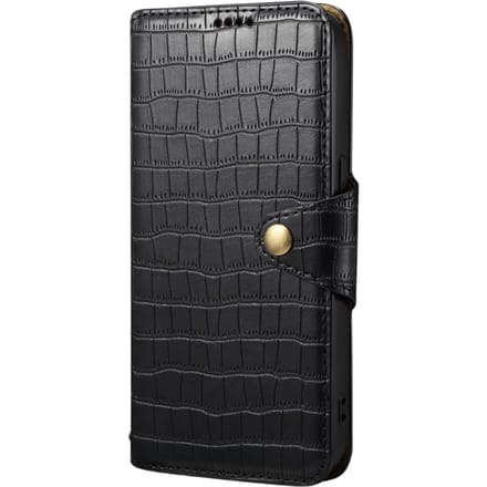 Comfycase Samsung Galaxy S24 Bookcase Hoesje Krokodillenleer Zwart