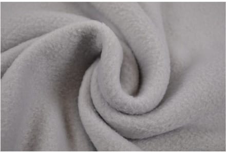 10 meter fleece stof - Zilvergrijs - 100% polyester