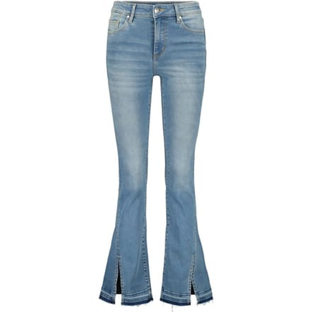 RAIZZED Faye Split Jeans Mid Blue Stone Maat: W24L32 | Flared Jeans Outlet | Dames | Blauw