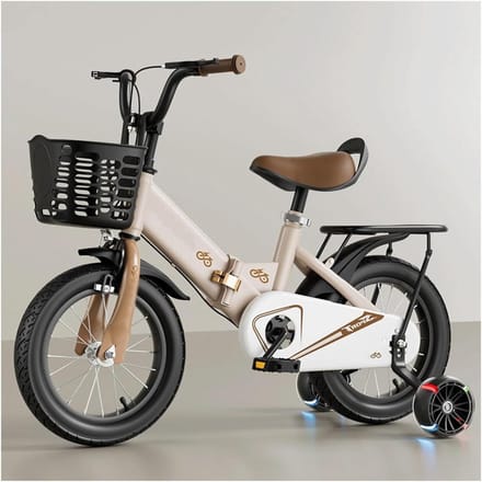 Kinderfiets - Loopfiets Rijfiets - Buiten Spelen - Opvouwbaar Frame - 18 inch - Kaki