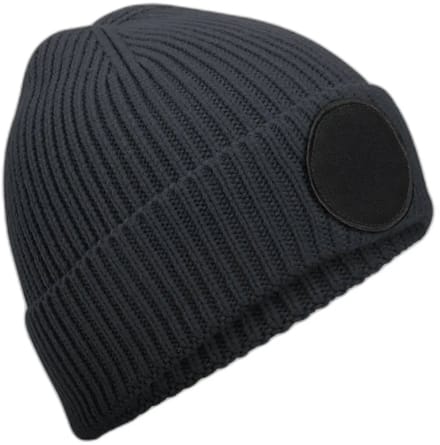 Circular Fashion Patch Beanie – Graphite Grey/Black One Size
