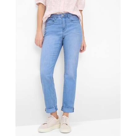 Brax Dames Jeans  Style MARY USED LIGHT BLUE, denim lichtblauw, maat 46L