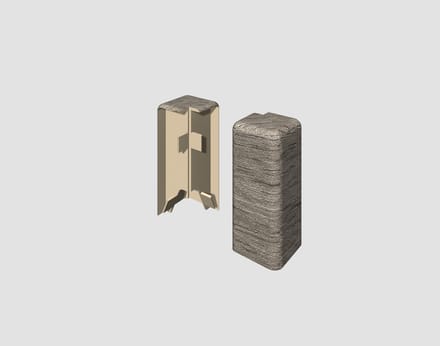 EGGER buitenhoekelement voor 6 cm plinten KUBUS Eiken grijs