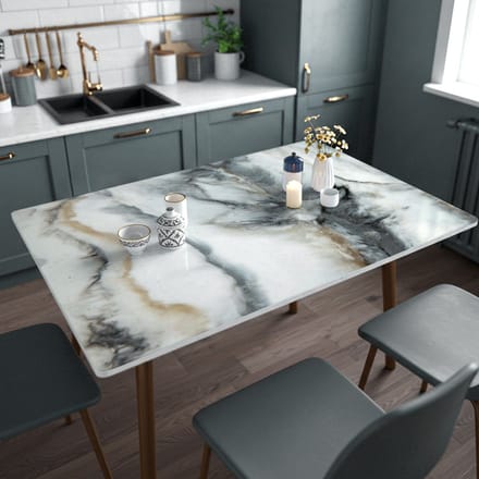 Waterdichte zelfklevende coating op rol - Afwasbare werkbladsticker - Zenith epoxy - 60x100cm