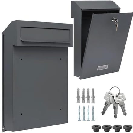 Hekbrievenbus voor Dubbelstaafmat Hek - Antracietgrijs C4
