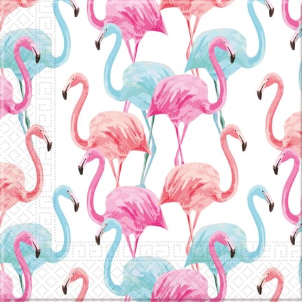 Wefiesta - Servetten - tropical flamingo - 20 stuks