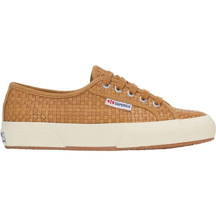 Superga Dames/Dames 2750 Geweven Leren Trainers (Beige/Off White)