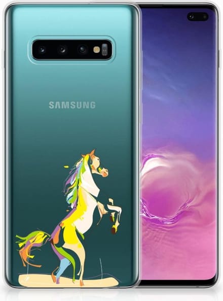 Samsung Galaxy S10 Plus Telefoonhoesje met Naam Horse Color