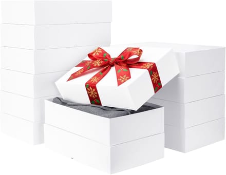 12 pack 4 inch witte kartonnen geschenkdozen met deksel voor cadeautjes