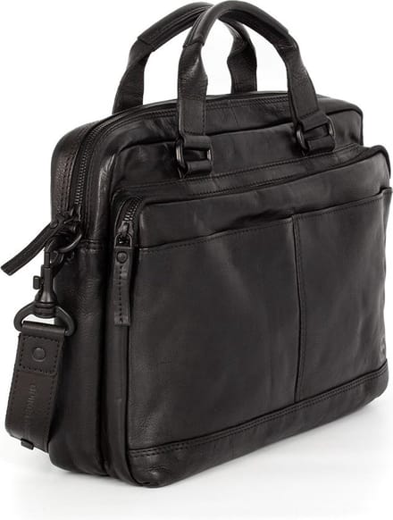 Leren Laptoptas - 13.3 inch - Steven - Zwart